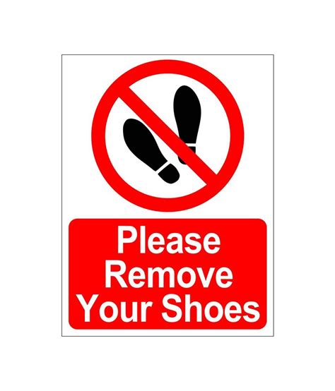 Please Remove Your Shoes Sign Board Buy Online At