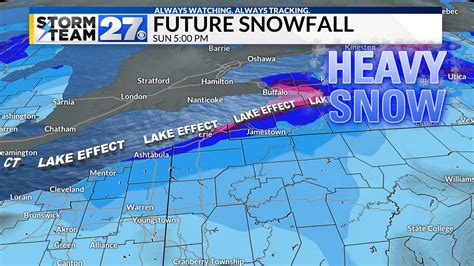 Heavy Lake Effect Snow From Northeast Ohio To Buffalo New York
