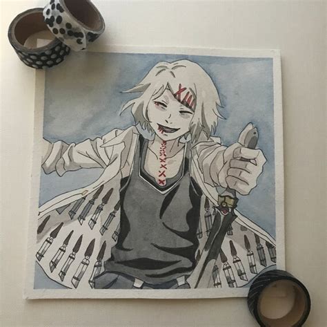 Tokyo Ghoul Watercolour Painting Of Juzzou Etsy