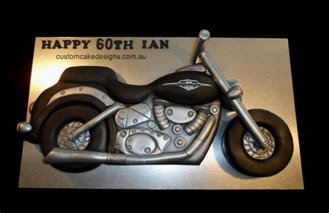 The softness of the cake, its beautiful decoration, the chocolate used in its dressing or the raspberries to give it a style; 60th Birthday Motorbike Cake by Custom Cake Designs, Perth ...