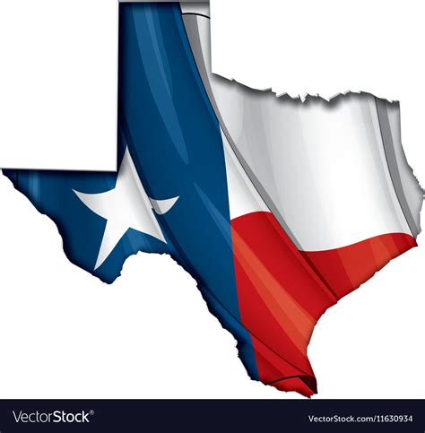 Texas Map Flag Royalty Free Vector Image Vectorstock