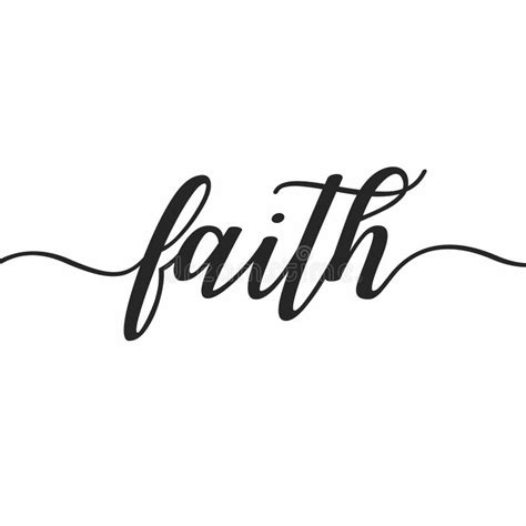 Faith Motivational Print Wall Art Calligraphy Typography Vector Design