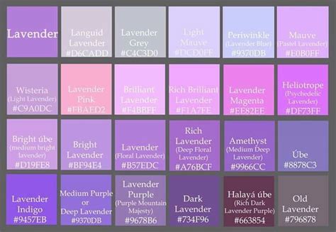 Purples Purple Color Names Purple Color Palettes Color Palette Design