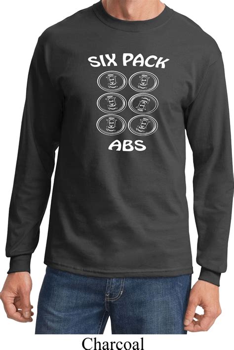 6 Pack Abs Beer Funny Long Sleeve Shirt 6 Pack Abs Beer Mens Funny Shirts