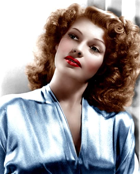 Rita Hayworth Color By Brenda J Mills Rita Hayworth Long Auburn Hair Rita