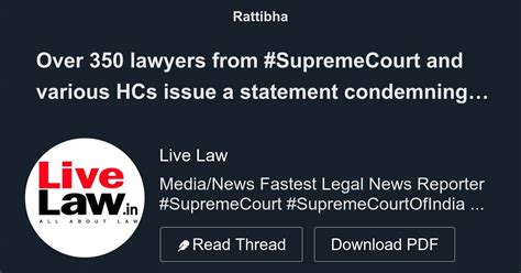 Over 350 Lawyers From Supremecourt And Various Hcs Issue A Statement