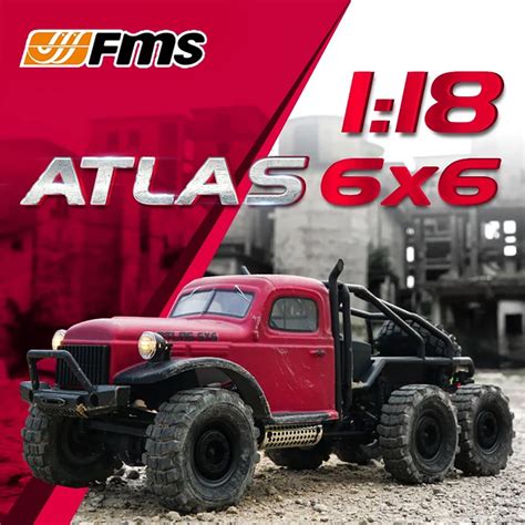 Fms Atlas 6x6 6wd Rtr 24ghz 118 Rc Electric Remote Control Model Car