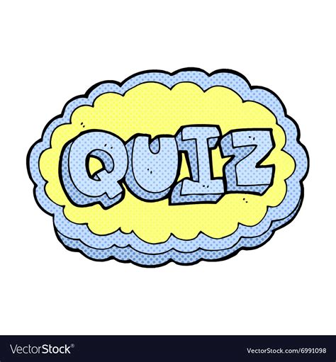 Comic Cartoon Quiz Sign Royalty Free Vector Image