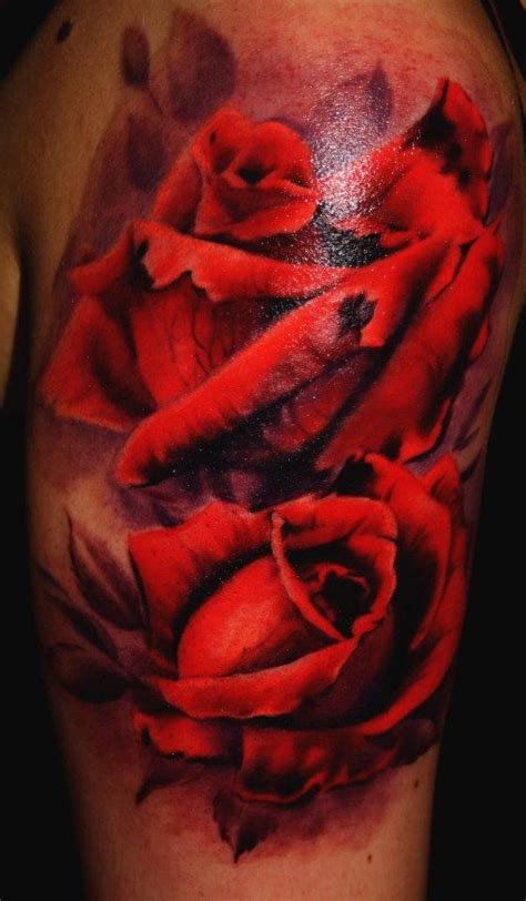 Big Red Rose Realistic Tattoo Tattoo Picturestattoo Pictures