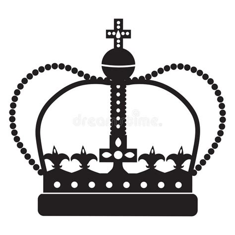 vector king crown icon black silhouette royal queen crown princess isolated on white stock