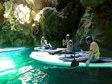 Dramatic Caves And Grottoes In The Algarve Portugal Standup Paddle