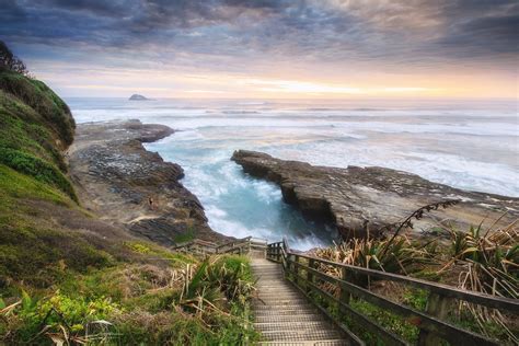 Muriwai Stairs Nz Landscape Prints For Sale