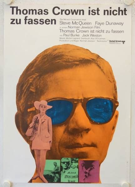 The Thomas Crown Affair Original Release German Movie Poster
