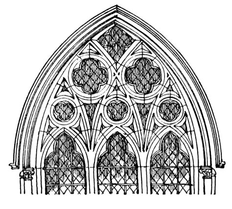 Tracery Gothic Windows Evolution Art Architecture Sketch