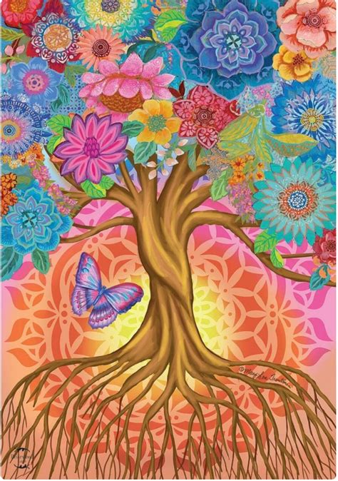 Tree Of Life By Mary Lou Troutman 5070 Cm Approx 20 X 28 In