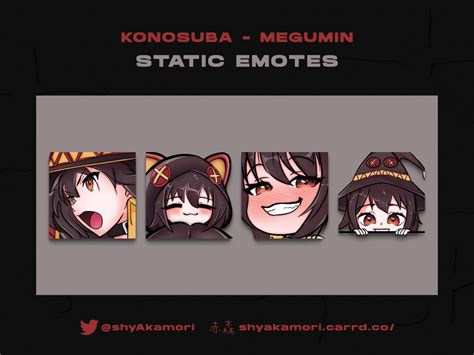 Konosuba Megumin Twitch Emotes Pack 4 Megumin Konosuba Expressions For