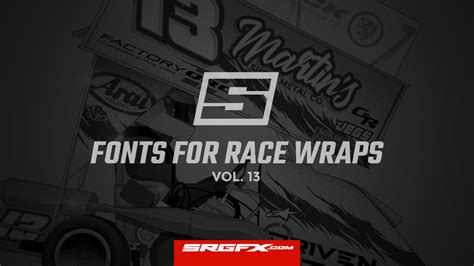 5 Fonts For Race Wraps Vol 13 School Of Racing Graphics