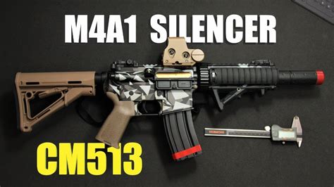 Airsoft Review M4a1 Silencer Customizada Aeg Cyma Cm513 Youtube