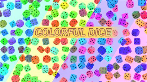 Colorful Spinning Dice Loops Stock Motion Graphics