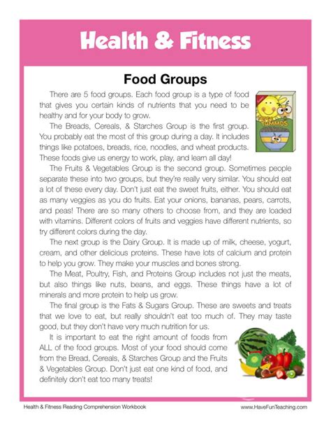 Worksheets Of Health Diet For Grade 3 Grade 5 Healthy Eating With