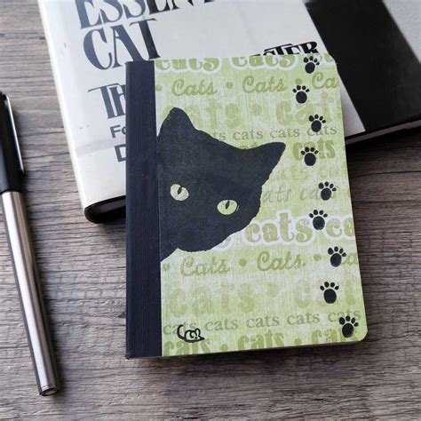 Black Cat Mini Journal Cat Lovers Journal Morning Pages On The Go