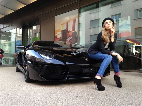 Lamborghini Aventador And Xenia Tchoumitcheva