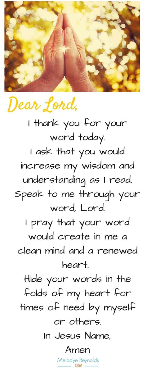 Free Printable Bookmark Of A Prayer To Pray BEFORE You Read Your Bible