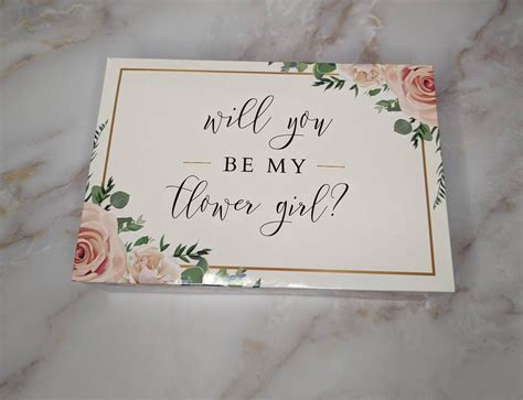 Flower Girl Proposal Box Flower Girl Box Flower Girl T Etsy