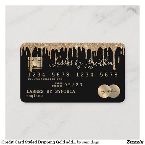 Credit Card Styled Dripping Gold add name | Zazzle.com | Beauty