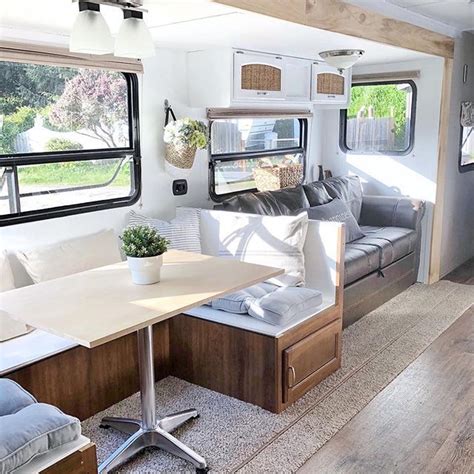 Incredible Rv Makeovers With Farmhouse Style Decor Remodeled Campers