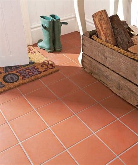Red Quarry Floor Tile Unglazed With Rounded Edges Tiles And Mosiacs