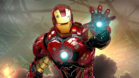 His color scheme is rust so this wallpaper might be applicable for children who watched iron man on their television sets as cartoons at home. 1920x1080 Iron Man Comicart 4k Laptop Full HD 1080P HD 4k ...