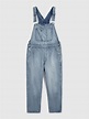 女裝|高腰直筒牛仔吊帶褲-淺藍色 | Gap台灣官方網站