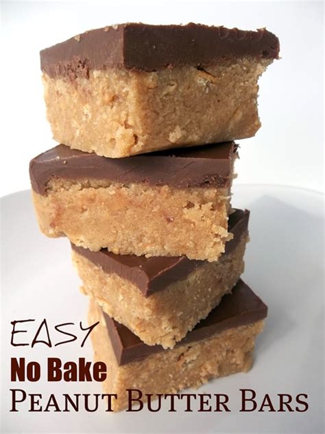 Easy No Bake Peanut Butter Bars Recipe Chefthisup