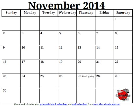 9 Best Images Of Printable November Monthly Schedule 2016 Monthly