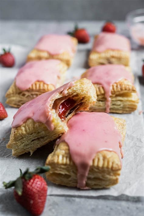 Strawberry Cardamom Puff Pastry Pop Tarts Mikebakesnyc