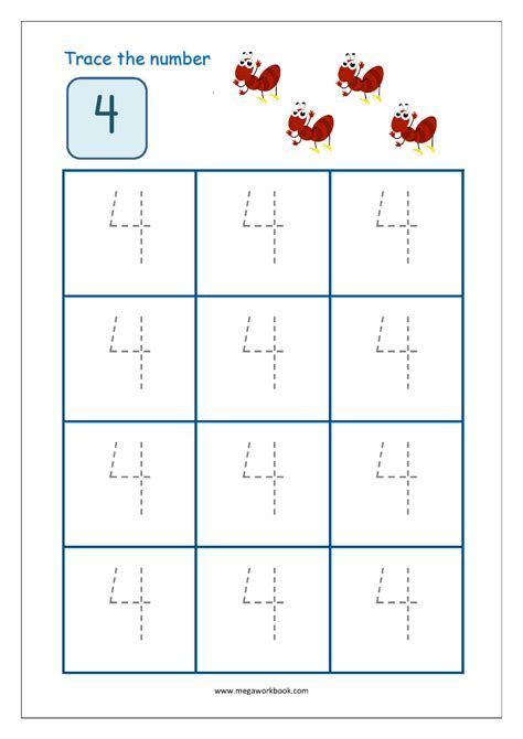 Number 5 Trace Worksheet