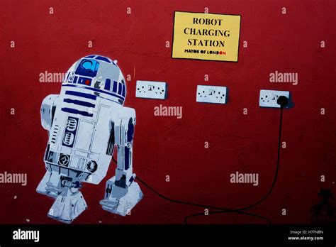 Star Wars Robot Graffiti Stock Photo Alamy