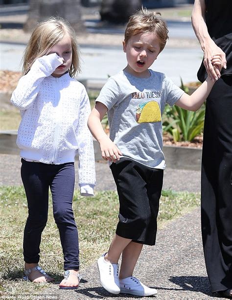 Angelina Jolie Displays Shockingly Veiny Arms While Taking Twins Vivienne And Knox Shopping In