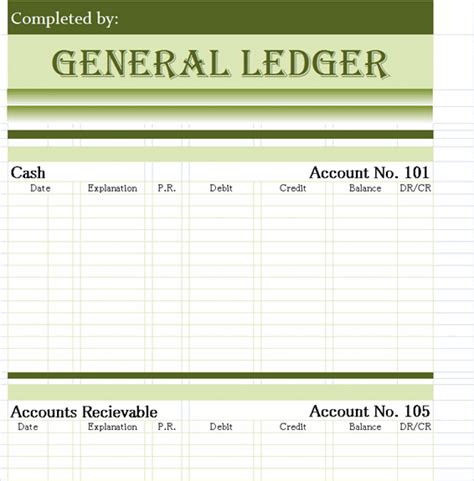 Free Ledger Templates Ready Made Office Templates