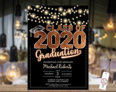 College Graduation Party Invitation Templates