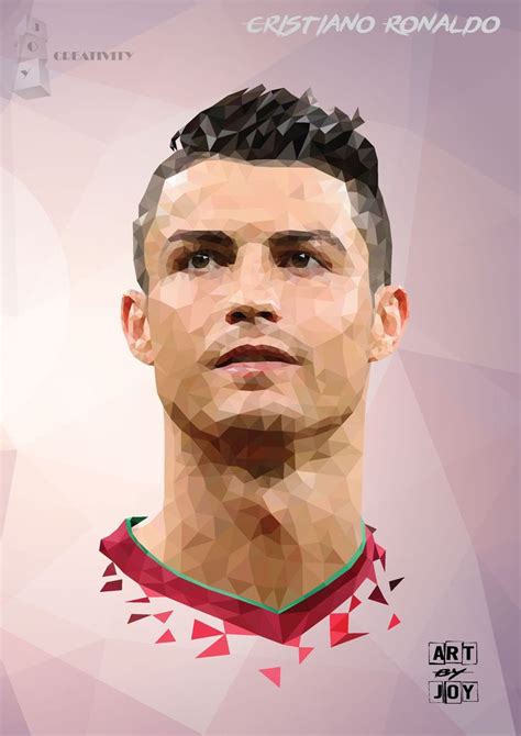 Low Poly Portrait For Cristiano Ronaldo Media Illustrator Portrait