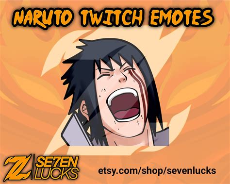 Sasuke Laugh Lol Twitch Emotes Anime Twitch Emotes Kawaii Etsy Uk