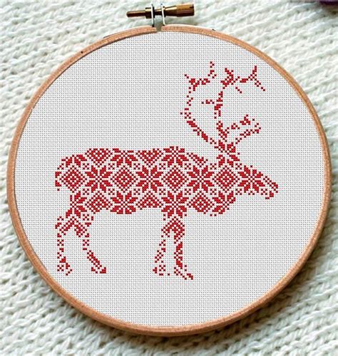 Finest patterns & kits · pay by check · newsletter savings Nordic Reindeer Cross Stitch Pattern by HelenaKovalchuk ...