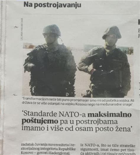 Meet The Army Of Kosovo In The Croatians Newspaper Reportage