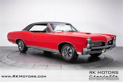 1967 Pontiac Gto Regimental Red Hardtop 400ci Ho V8 4 Speed Manual For