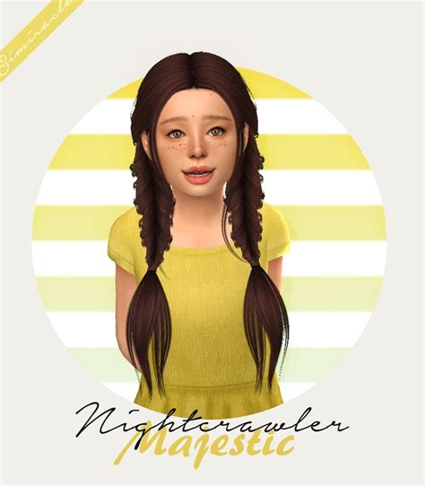 Sims 4 Cc Custom Content Child Hairstyle Nightcrawler Majestic