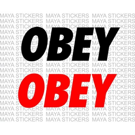 Obey Clothing Logo Decal Stickers In Custom Colors And Sizes