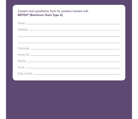 Printable Botox Consent Form Allergan Printable Blog Calendar Here