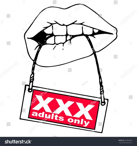 Sexy Lips Sign Xxx Adults Only Image Vectorielle De Stock Libre De Droits De 230803963